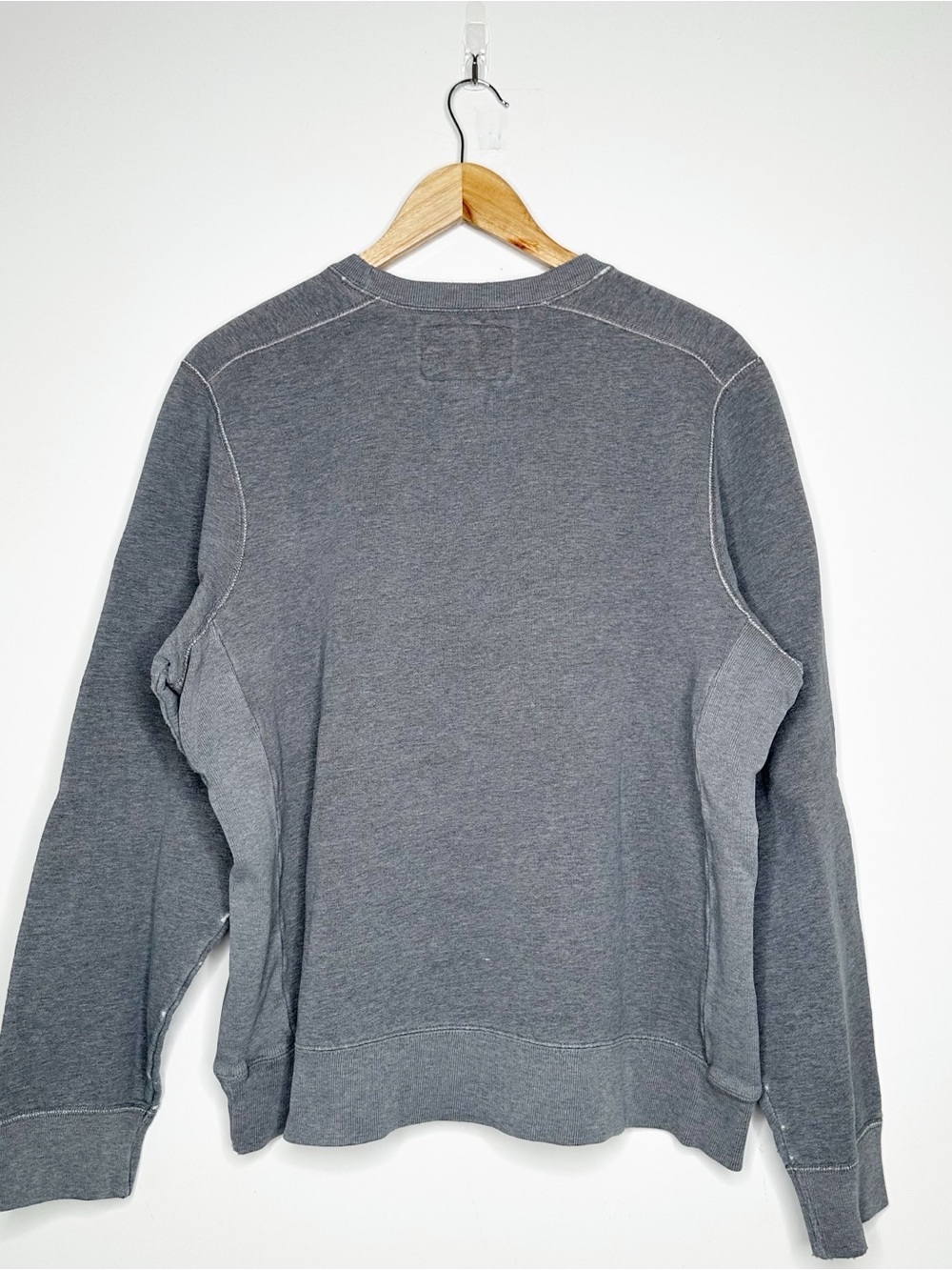 Abercrombie & Fitch Vintage Y2K Grey Crewneck Varsity Pullover Sweatshirt Sz M - Picture 7 of 8